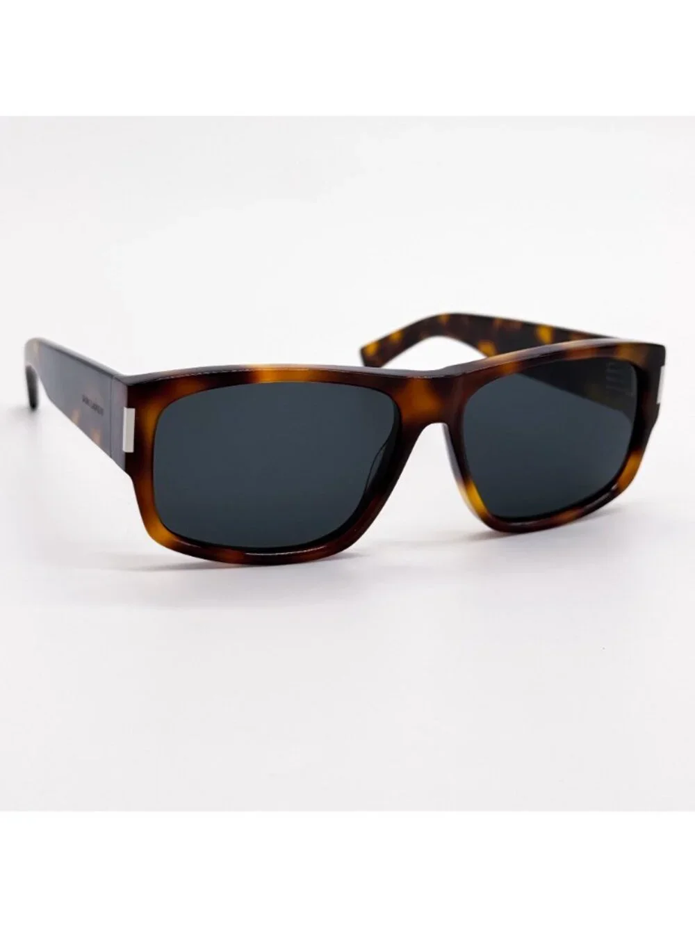 New Saint Laurent Sunglasses SL689 002 Havana Gray Square Eyewear